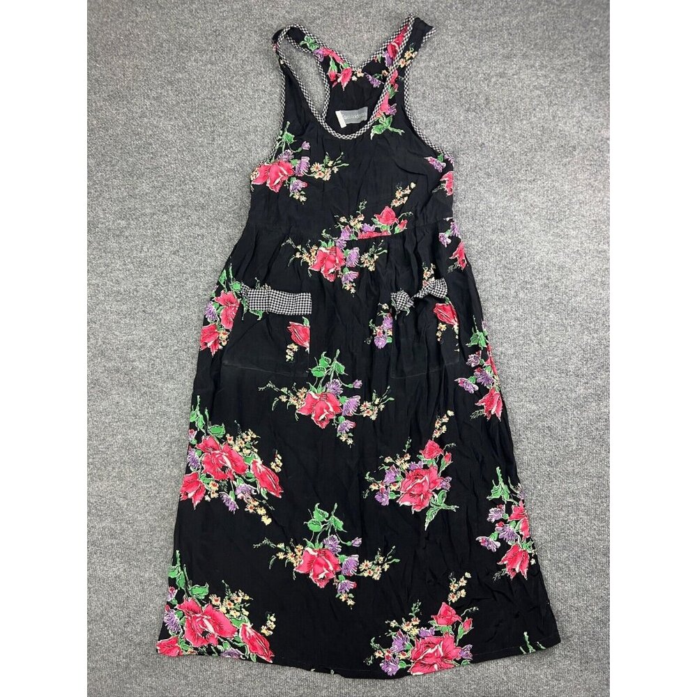 Carol Anderson california Sleeveless Dress Women's Black Multi Floral Racerback